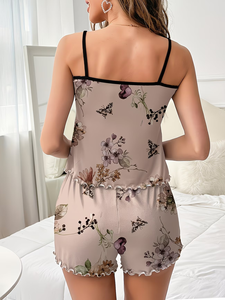 Women's Casual Luxury Pajama Set 100% Cotton ODM Soft Comfortable Animal Print Camisole Short set manufactures made Bangladesh - Product Image 3
