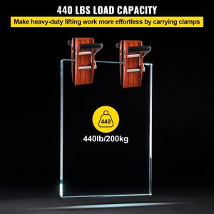 2 pz 1.97 pollici (50mm) morsetti per il trasporto in pietra a doppia mano cuscinetti in gomma antiscivolo 440 Lbs capacità di carico sollevatore di costruzione - Product Image 4