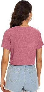 T-shirt premium streetwear avec logo pour femme, haut classique uni décontracté à col rond pour femme, chemise minimaliste tendance pour femme au quotidien - Product Image 6