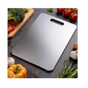 Planche à découper multi-tailles en acier inoxydable, anti-moisissure, pour la cuisine, la maison, les fruits, la viande, le fromage - Product Image 1