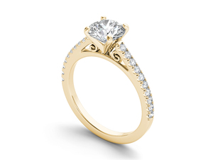 Anillo Solitario Clásico de Diamante Cultivado en Laboratorio de 1 Quilate, Oro Sólido de 14K, Corte Brillante Redondo VS VVS EF, para Uso Diario, Boda, Estilo Moderno - Product Image 3