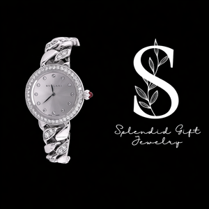 Montre en argent sterling 925 massif plaqué moissanite et diamants, pour femme, bijoux de mode, montre de luxe plaquée platine - Product Image 1