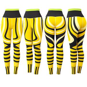 Leggings Deportivos de Cintura Alta para Mujer, Personalizados al por Mayor, Impresión 3D, Sólidos, Transpirables, de Secado Rápido, Spandex/Poliéster, para Yoga, Fitness, Gimnasio y Running - Product Image 2