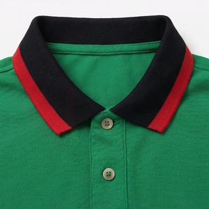 Polo à manches courtes vert pour homme avec poche, décontracté, respirant, en coton Oxford, coupe classique, couleur unie - Product Image 4