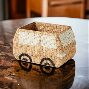 Cesta de Almacenamiento de Mimbre de Primera Calidad, Estilo Vintage, para Coche, con Organizador de Juguetes, Ahorra Espacio, Decoración para Habitación Infantil, Hecha a Mano, Ecológica - Product Image 3