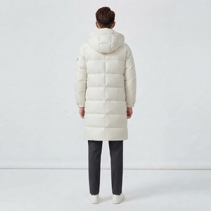 Veste longue matelassée pour homme, chaude pour l'hiver, col montant, fermeture éclair intégrale, décontractée, pour l'extérieur, fabricant sur mesure - Product Image 3