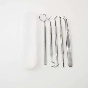 Kit d'outils dentaires : Miroir buccal, sonde, instrument de nettoyage des dents, outil de préparation dentaire, outil de nettoyage des dents - Product Image 6