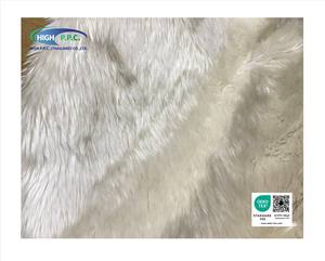 Fourrure synthétique à poils longs de haute qualité, couleur blanche, 30/35 mm, pour tapis, jouets, vêtements, tissus d'ameublement - Product Image 1