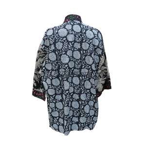 Vestido Kimono Corto de Playa para Mujer, 100% Algodón Puro, Estilo Boho Casual, con Estampado Floral, para Invierno - Product Image 6