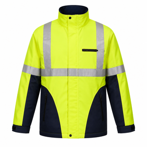 Veste de sécurité réfléchissante haute visibilité, résistante à l'eau, jaune, vert, marine, veste de travail logistique, vente en gros personnalisée, veste pour hommes 300D Shell - Product Image 1