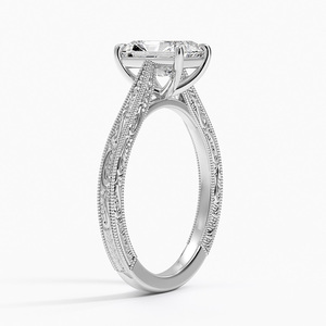Anillo de compromiso BOJ Ring 069 con corte radiante, plata 925, grabado Elsie, diamante de 2 quilates, color D, VVS1, moissanita, certificado GRA, en oferta. - Product Image 2