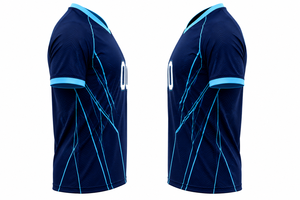 Conjunto de Camiseta y Pantalones Cortos de Fútbol Personalizados Unisex para Verano, Sublimados, Transpirables, Ecológicos, Cuello en V, Manga Corta, 100% - Product Image 4