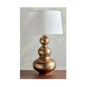 Lampe de table en métal doré classique sans abat-jour luxe moderne n'importe quel espace lampe d'éclairage électrique mariage occasion festive lampe de décor - Product Image 4