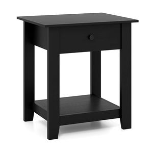 Table de chevet moderne à 3 niveaux avec étagère ouverte et tiroir de rangement - Product Image 4