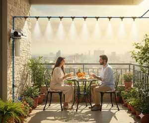 <b>Outdoor</b> Mist Cooling System Fogger Kit for Terrace Garden, Patio & Industrial Cooling - Product Image 4