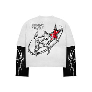 Camiseta de Hombre con Efecto Desgastado, Estilo Casual Holgado, Antiarrugas y Antidesgarro, de Algodón Sólido, en Oferta - Product Image 2