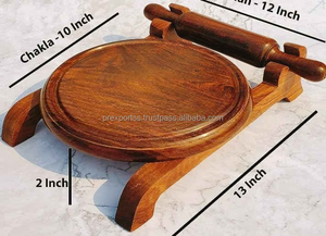 Presse à tortilla en bois fabriquée à la main pour le stockage et le conteneur de nourriture rustique de cuisine - Product Image 4