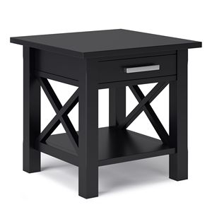 Tavolino Nero Kitchener, Comodino Elegante per Arredamento Casa - Product Image 1