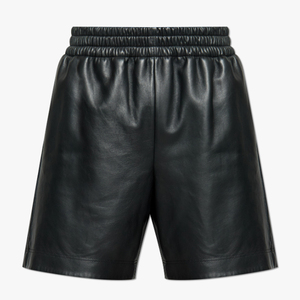 Black Eco-Friendly Breathable Waterproof Machine Washable Mid Waist Elastic Waist Premium Quality Pu Leather Shorts <b>for</b> <b>Men</b> - Product Image 1