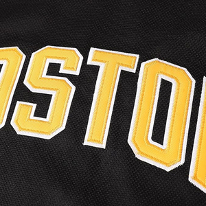 Camiseta de Hockey Unisex Bost con Cuello en V, Malla, Manga Larga, Negra y Amarilla, Talla 43, Transpirable, Secado Rápido, Nombre Personalizado, Ropa Deportiva de Poliéster - Product Image 4