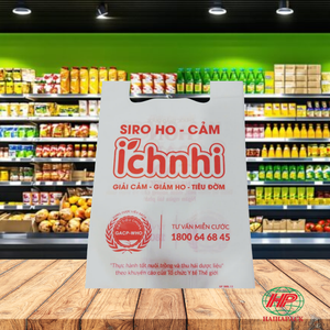 Waterproof <b>Biodegradable</b> PE Plastic Shopping Bags with Custom Logo Printed for Daily Retail & Grocery Use-Hai Ha <b>Packaging</b> - Product Image 1