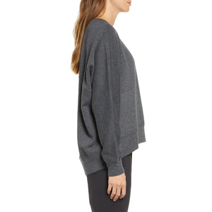 Sudadera de punto extragrande para mujer, manga murciélago, cuello redondo, color liso, manga larga, jersey de otoño, largo regular - Product Image 2