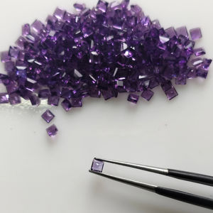 Ametista Africana Natural, Corte Cuadrado Escalonado de 2.5MM, Color Púrpura, Gemas Sueltas de la Mejor Calidad para Joyería, Gemas de Red Mountain - Product Image 2