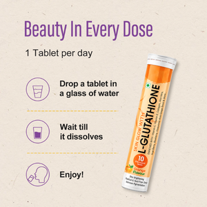Travel Easy Orange Flavor L-Glutathione <b>Vitamin</b> <b>C</b> Effervescent <b>Tablets</b> 10 Count Suitable For Routine Easy Dissolving In Water - Product Image 5