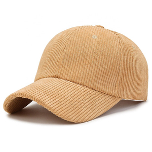 Corduroy Baseball Cap Spring Autumn Japanese Korean Casual Polyester/cotton 6-panel Adjustable <b>Machine</b> Embroidery Red Sunshade - Product Image 5