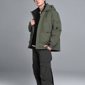 Nueva Chaqueta Corta Acolchada para Hombre, Moda de Invierno, con Cierre, Color Sólido, 90% Relleno, Impermeable, Resistente al Viento y Aislante - Product Image 1