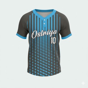 Maillot de baseball homme à boutons intégraux à prix abordable, impression par transfert thermique personnalisée sur le devant, léger, prix de gros - Product Image 5