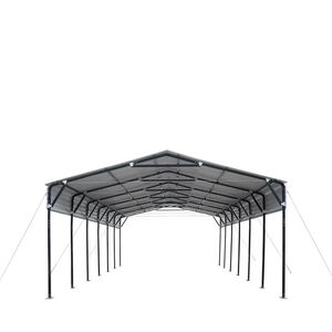 TMG MSC2030 Abri de voiture 20FT X 30FT avec parois latérales ouvertes de 10FT, 600 pieds carrés, panneaux ondulés 27 GA pour stationnement de 2 voitures - Product Image 2