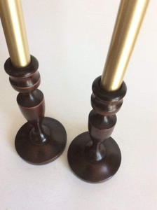 Porte-bougie écologique et durable, dernier design, grand modèle en bois d'acacia, fait main, 100% naturel, support en bois personnalisable pour mariage et maison - Product Image 3