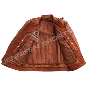 Blouson en cuir de motard pour homme, coupe slim, imperméable et chaud, collection Hiver 2026 - Product Image 6