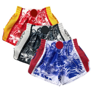 Pantalones Cortos de Muay Thai al por Mayor, Ropa de Artes Marciales de Boxeo Estampada, 100% Poliéster, Impresión por Sublimación, Pantalones Cortos de Muay Thai Personalizados - Product Image 1