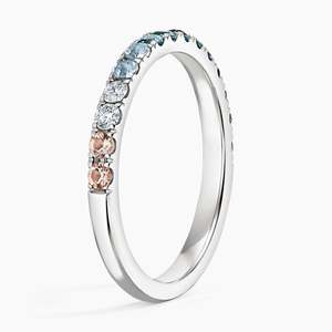 Anillos de Oro Sólido de 18k en Oferta, Joyería con Zafiros Naturales Multicolores, Topacio Blanco, Alejandrita, Espinela y Diamantes, Anillos de Boda de Oro de 18K - Product Image 2