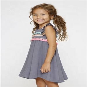 Vestido de verano de muñeca con volantes, manga corta, bonito encaje en la parte delantera y trasera - Product Image 3