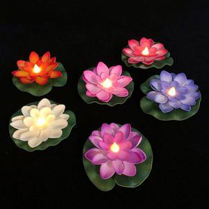 Simulation LED <b>Floating</b> Sensor Lotus <b>Lamp</b> Colorful Night Lights Led Candle Light Hardcover - Product Image 3