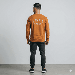 Custom <b>Men's</b> 100% Cotton Winter Fleece Sweatshirt Thermal Print O-neck Long Sleeves <b>Pullover</b> <b>Men</b> Casual Sweatshirts OEM Service - Product Image 2