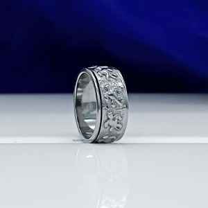 Black Plated Turtle Spinner <b>Ring</b> Sea Turtle Fidget <b>Ring</b> Handmade Anxiety Relief <b>Ring</b> Ocean Inspired Jewelry Boho <b>Statement</b> <b>Ring</b> - Product Image 2