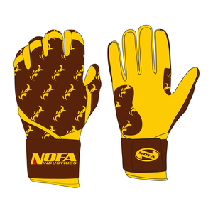 Wholesale Custom Leather Baseball Batting Gloves with <b>Hook</b> & Loop Closure Left Hand Padded Breathable Anti-Slip - Product Image 1