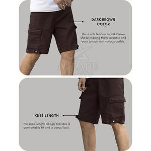 Shorts cargo classiques pour tous les jours avec des poches spacieuses et une coupe décontractée et confortable, shorts cargo élégants pour l'extérieur - Product Image 4