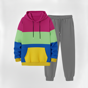 Conjunto Deportivo Unisex con Capucha, Lavado Ácido, 100% Algodón, Pantalones Deportivos para Correr, Ropa Deportiva para Otoño - Product Image 4