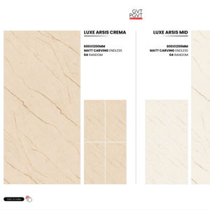 กระเบื้องพอร์ซเลนลายแกะสลักแบบพรีเมียม ขนาดใหญ่ 24x48 นิ้ว ผิวด้าน ตกแต่งภายในและภายนอก สำหรับผนังและพื้น - Product Image 1