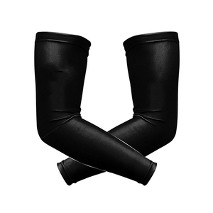 Manchon de compression noir en Spandex/Polyester imprimé par transfert thermique, motif drapeau américain, protection anti-UV, pour cyclisme, course à pied, gym - Product Image 2