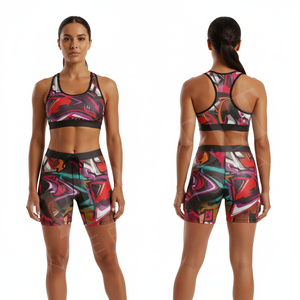 Shorts de sport taille haute personnalisés pour femme – Nouveauté tendance pour la course, le fitness, le yoga et le cyclisme – Imprimé sur mesure - Product Image 3