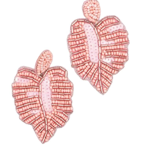 Pendientes de bordado con cuentas de semillas, joyería clásica hecha a mano de la India con perla como piedra principal - Product Image 3