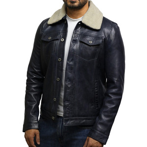 Wholesale Custom Coated Durable Breathable Leather Slim <b>Men's</b> Casual Autumn Zipper Front <b>Long</b> Stand Collar Plus Size <b>Jackets</b> - Product Image 2