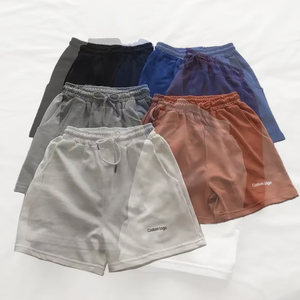 Pantalones cortos de verano de alta calidad para hombre, estilo deportivo informal, cintura elástica, algodón sólido, 100% algodón transpirable - Product Image 5