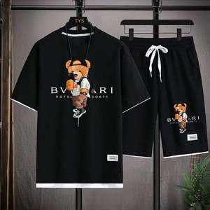 Wholesale Women's Plus Size Casual Quick-drying Summer Two-piece Set Short-sleeved Round-neck T-<b>shirt</b> + Sports Shorts Polyester - Product Image 5